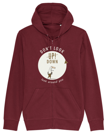 Don`t Look Down ! (white) Burgundy