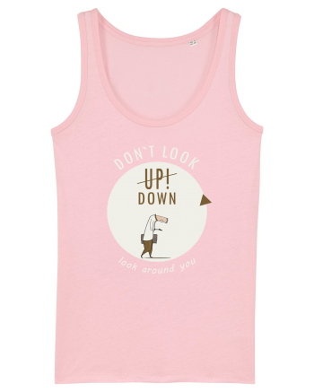 Don`t Look Down ! (white) Cotton Pink