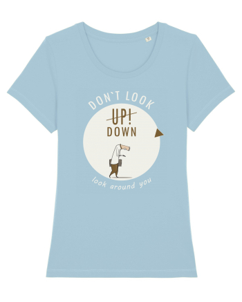 Don`t Look Down ! (white) Sky Blue
