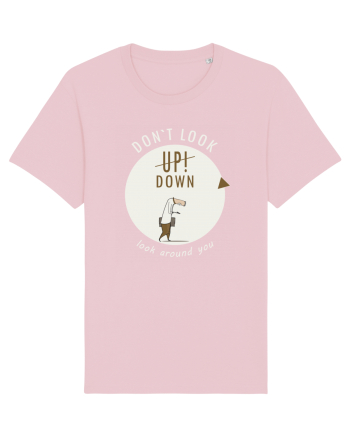 Don`t Look Down ! (white) Cotton Pink