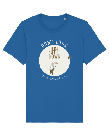 Don`t Look Down ! (white) Royal Blue