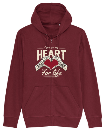 De ziua îndrăgostiților - I give you my heart for life - dark colors Burgundy