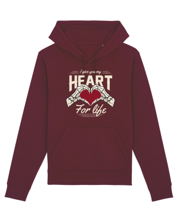 De ziua îndrăgostiților - I give you my heart for life - dark colors Burgundy