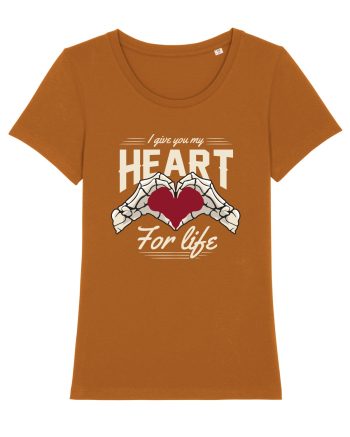 De ziua îndrăgostiților - I give you my heart for life - dark colors Roasted Orange
