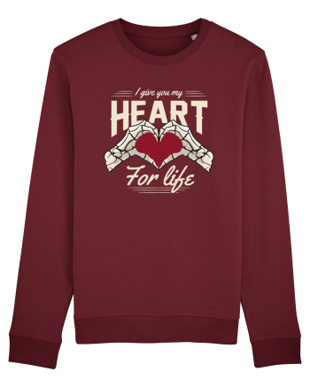 De ziua îndrăgostiților - I give you my heart for life - dark colors Burgundy