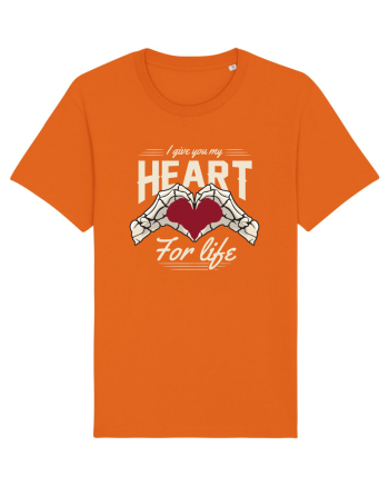 De ziua îndrăgostiților - I give you my heart for life - dark colors Bright Orange