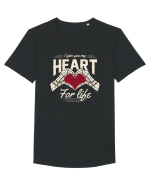 De ziua îndrăgostiților - I give you my heart for life - dark colors Tricou mânecă scurtă guler larg Bărbat Skater