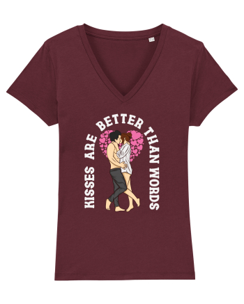 De ziua îndrăgostiților - Kisses are better than words - dark colors Burgundy