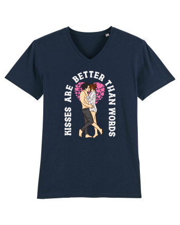 De ziua îndrăgostiților - Kisses are better than words - dark colors French Navy