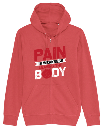 Pain Is Weakness Leaving the Body Carmine Red