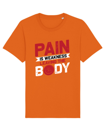 Pain Is Weakness Leaving the Body Bright Orange
