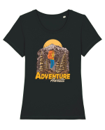 New adventure awaits Tricou mânecă scurtă guler larg fitted Damă Expresser