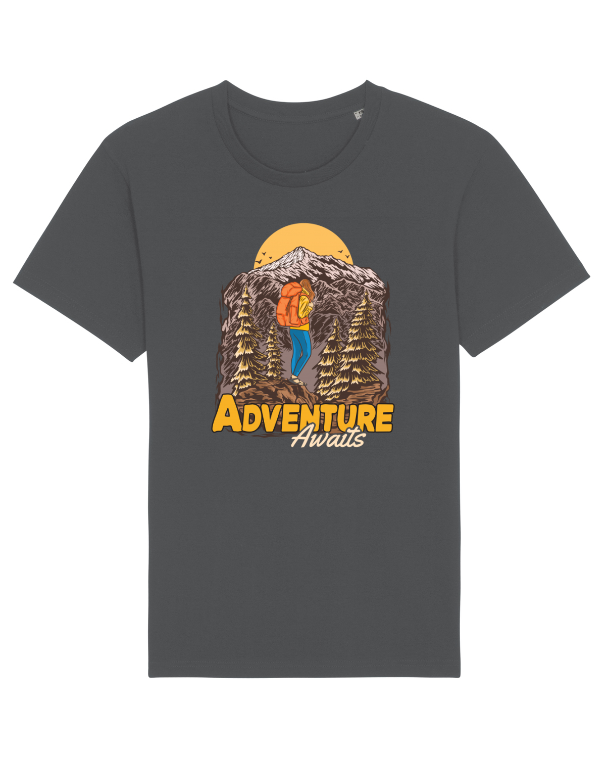 Tricou mânecă scurtă Unisex Rocker Anthracite