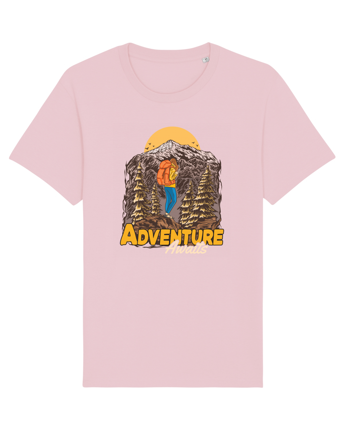 Tricou mânecă scurtă Unisex Rocker Cotton Pink