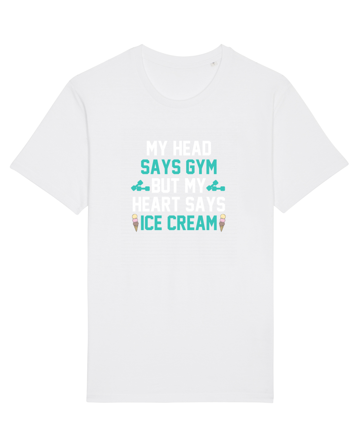 Tricou mânecă scurtă Unisex Rocker White