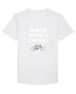 BIKING Tricou mânecă scurtă guler larg Bărbat Skater