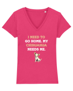 CHIHUAHUA Tricou mânecă scurtă guler V Damă Evoker