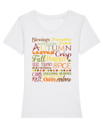 Autumn - Toamna Tricou mânecă scurtă guler larg fitted Damă Expresser
