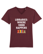 LIBRARIES Tricou mânecă scurtă guler V Bărbat Presenter