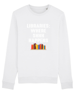 LIBRARIES Bluză mânecă lungă Unisex Rise
