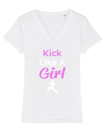 KARATE GIRL Tricou mânecă scurtă guler V Damă Evoker