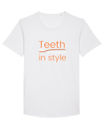 TEETH Tricou mânecă scurtă guler larg Bărbat Skater