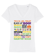 Happy Halloween Tricou mânecă scurtă guler V Damă Evoker