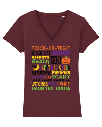 Happy Halloween Burgundy