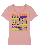 Happy Halloween Tricou mânecă scurtă guler larg fitted Damă Expresser