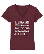 LIBRARIAN Tricou mânecă scurtă guler V Damă Evoker