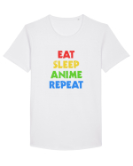 ANIME Tricou mânecă scurtă guler larg Bărbat Skater