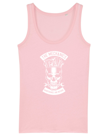 Skull Mechanics White Cotton Pink