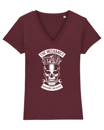 Skull Mechanics White Burgundy