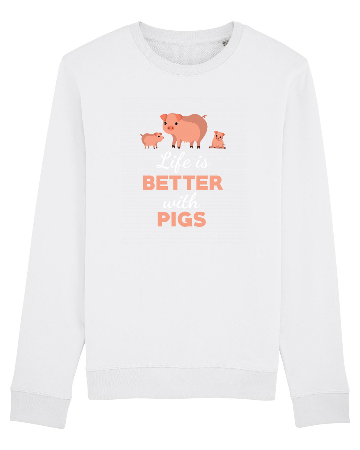 Bluză mânecă lungă Unisex Rise White