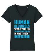 HUMAN RESOURCES Tricou mânecă scurtă guler V Damă Evoker