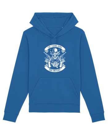 Guns and Glory Skull White Royal Blue