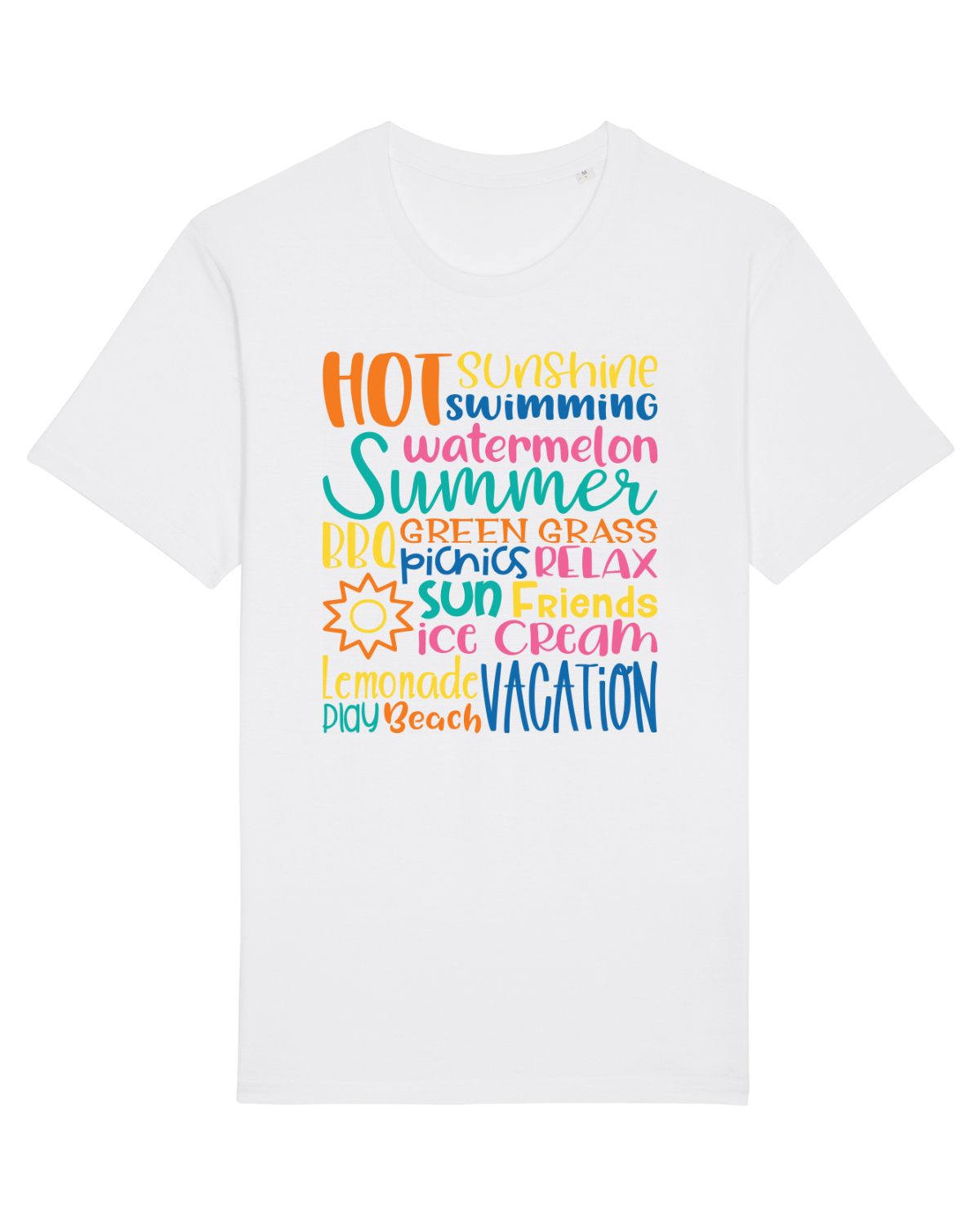 Tricou mânecă scurtă Unisex Rocker White