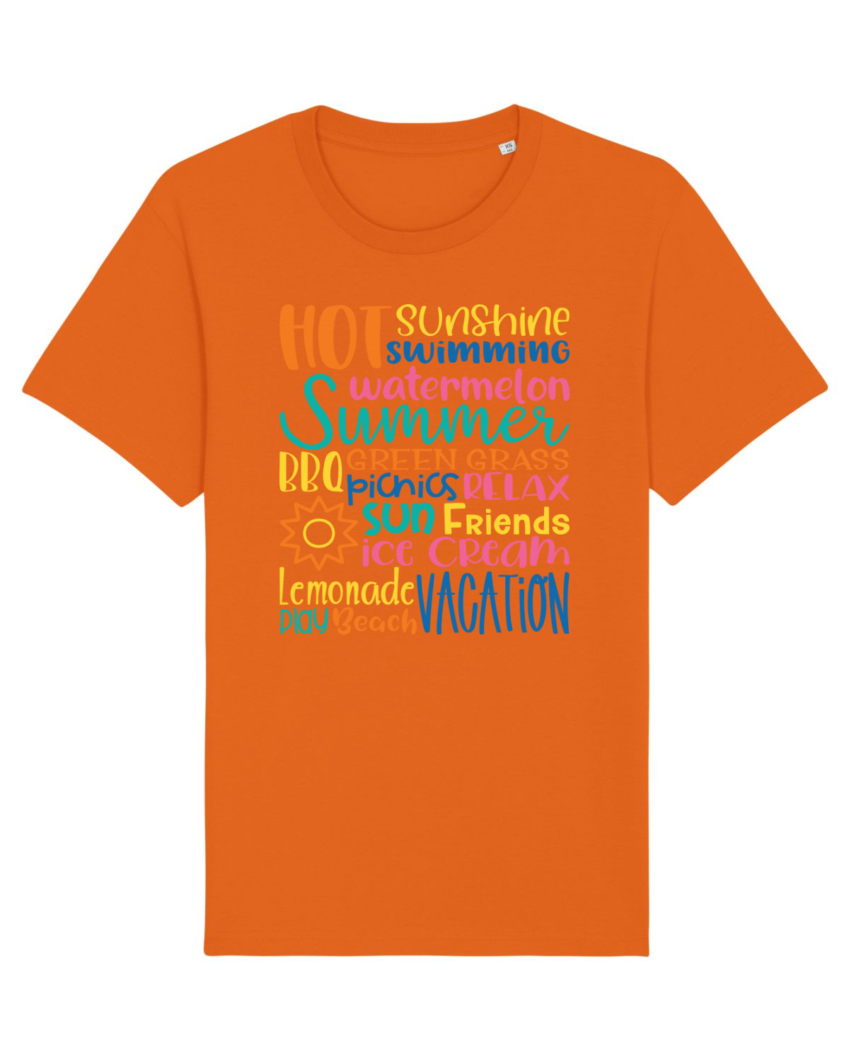 Tricou mânecă scurtă Unisex Rocker Bright Orange