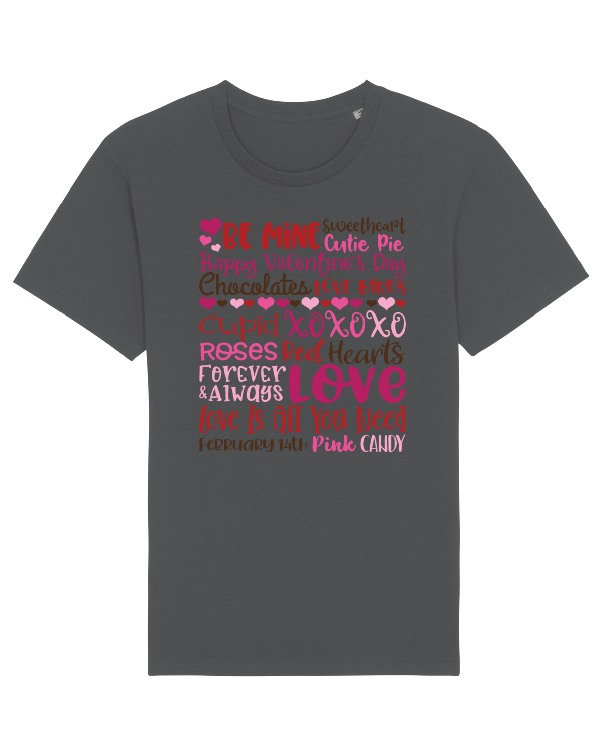 Tricou mânecă scurtă Unisex Rocker Anthracite