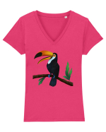 Tucan Tricou mânecă scurtă guler V Damă Evoker