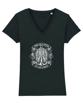 Think like a Captain Skeleton White Black