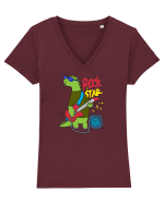 Rock star Tricou mânecă scurtă guler V Damă Evoker