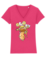 Yellow monster Tricou mânecă scurtă guler V Damă Evoker