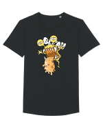 Yellow monster Tricou mânecă scurtă guler larg Bărbat Skater