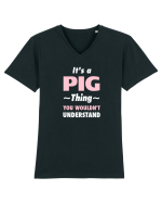 PIG Tricou mânecă scurtă guler V Bărbat Presenter