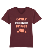 PIGS Tricou mânecă scurtă guler V Bărbat Presenter