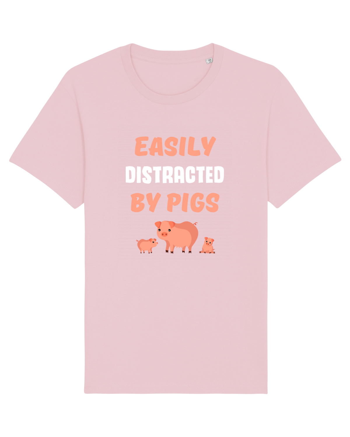 Tricou mânecă scurtă Unisex Rocker Cotton Pink