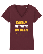BEES Tricou mânecă scurtă guler V Damă Evoker