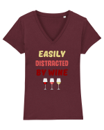 WINE Tricou mânecă scurtă guler V Damă Evoker