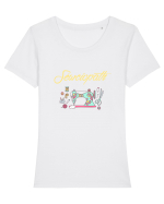 SEWING Tricou mânecă scurtă guler larg fitted Damă Expresser